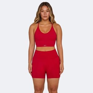 SET ACTIVE brand new red biker shorts